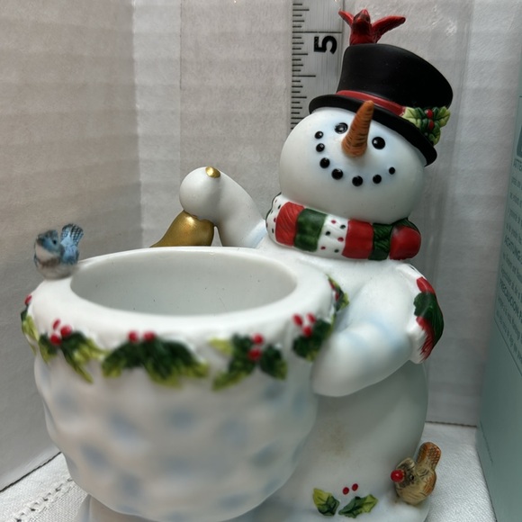 PartyLite Other - Votive candle holder Party Lite NIB snowman with his three bird friends boxed